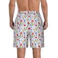 thumbnail image 3 of Kdxio Tulips Flowers Pattern Mens Casual Shorts - Drawstring Summer Beach Sports Shorts for Men, 3 of 9