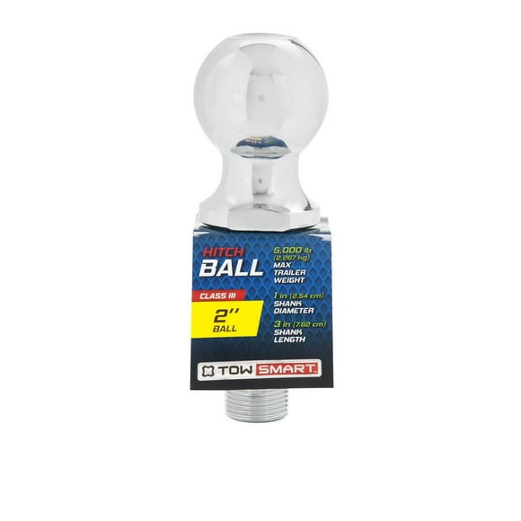 Classe I - boule d'attelage de 4,76 cm (1 7/8 po) x 2,54 cm (1 po) de diamètre de tige x 5,08 cm (3 po) de longueur de tige, 907 kg (2 000 lb) boule d'attelage