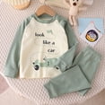 thumbnail image 2 of HUANBAI Sibling Matching 6M 8Y Soft Warm Character Long Sleeve Fit Pajama Sleepwear Daily 8-9 Years, 2 of 3