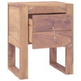 thumbnail image 4 of Mueble de noche colonial vidaXL de madera maciza de teca, 4 of 9