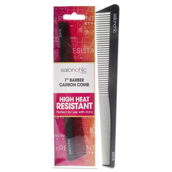 Peigne en Carbone Barber Taper Haute Résistance à la Chaleur 7 par SalonChic pour Unisexe - 1 Pce Peigne