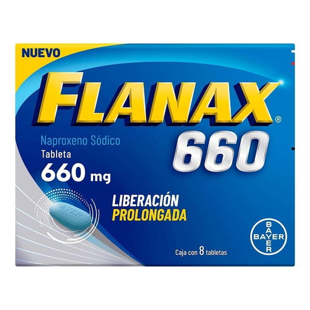 Flanax 660 mg 8 tabletas