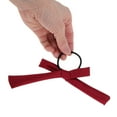 thumbnail image 4 of Unique Bargains 1 Pc Simple Solid Bow Ribbon Hair Elastic Band for Home Wine Red, 4 of 5