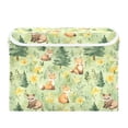 thumbnail image 7 of Yayeee Collapsible Cube Storage Bin with Lid Fabric Closet Decorative Basket with Handles, Cartoon Forest Animals, 7 of 7