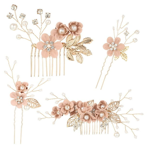Pink wedding hotsell hair accessories