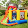 thumbnail image 3 of Costway Inflatable Bounce House Water Slide w/ Climbing Wall Splash Pool Water Cannon, 3 of 10