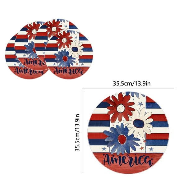 SBYOJLPB Independence Day Placemats Set of 4 July 4th 250th Anniversary Decorations Washable Table Mats