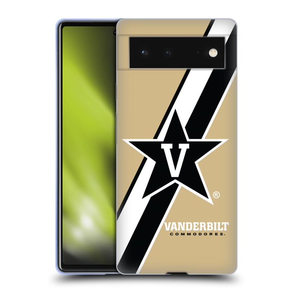 Head Case Designs Officially Licensed Vanderbilt University Vandy Vanderbilt University Stripes Soft Gel Case Compatible with Google Pixel 6