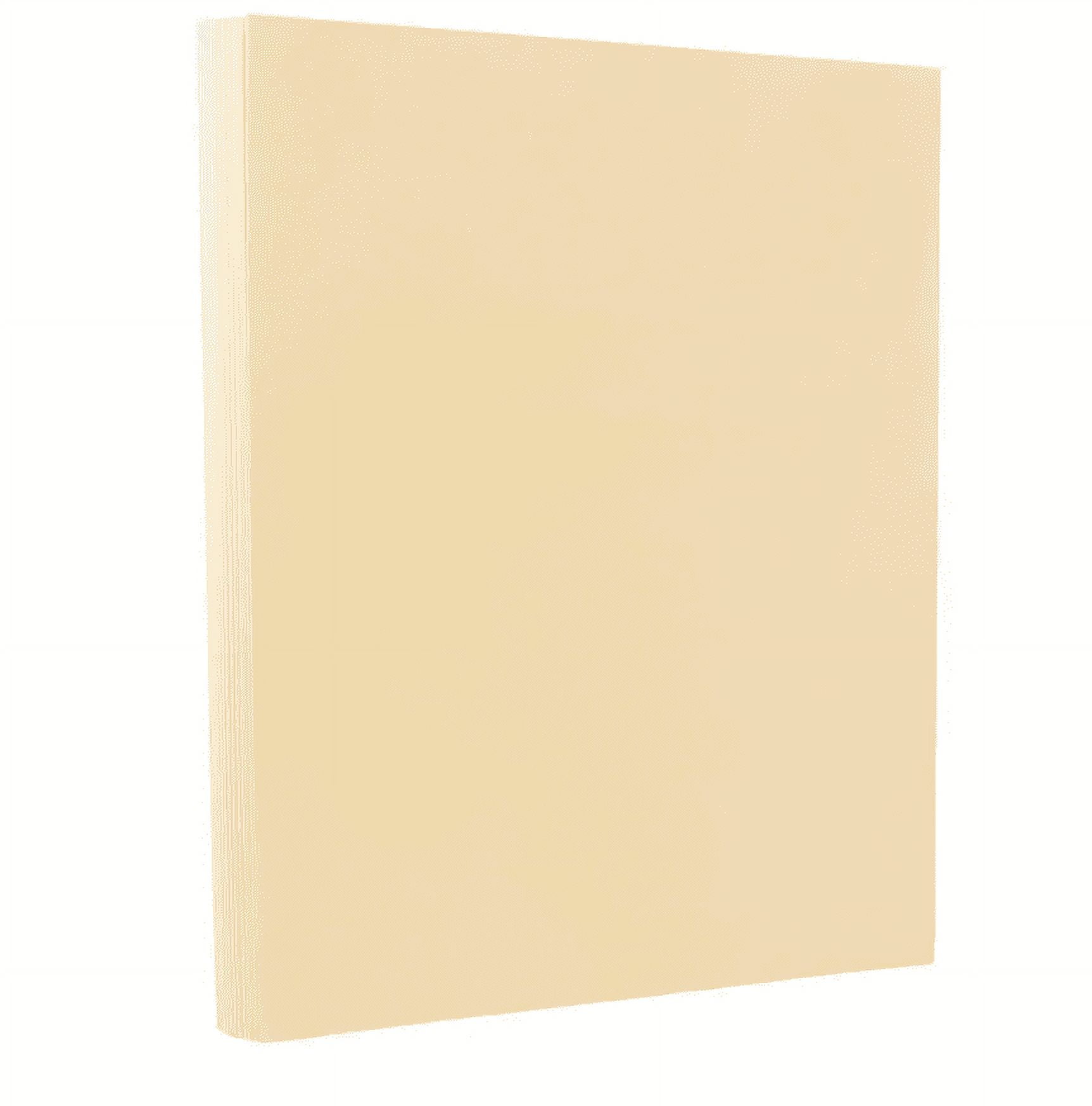JAM Paper Vellum Bristol, 8 1/2 x 11, Cream, 67lb, 2 packs of 50