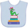 thumbnail image 3 of Inktastic Bookworm Girls Reading Gift Girls Baby Bib, 3 of 4