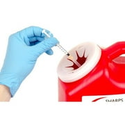 Mailback Sharps Container The Sharps Disposal By Mail SystemÂ® PRO-TECÂ® 11 H X 6 W X 9 L Inch 2 Gallon Red Base / White Lid Vertical Entry Snap On Lid