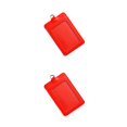thumbnail image 3 of Bearachild Funda protectora para tarjetas de identificación de 10 piezas, funda para tarjetas de autobús multifuncional Vertical/Rojo 2piezas, 3 of 5