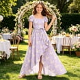 thumbnail image 2 of Baby Girl Dresses Elegant Floral Flowing Ruffle Trim Party Plus Size Girls Clothing Size 5-6T, 2 of 4