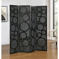 thumbnail image 5 of Roundhill Furniture 4-Panel Room Divider, Decorative Folding Freestanding Privacy Screen, Black, 5 of 5