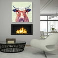 thumbnail image 4 of Epic Art 'Bespectacled Bovine I' by Victoria Borges, Acrylic Glass Wall Art, 36"x36", 4 of 7