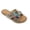 GOLD, variant on Women's Bohemian Beaded Rhinestone Flat Slide Sandals Colorful Beads Cross Strap Open Toe Summer Slippers