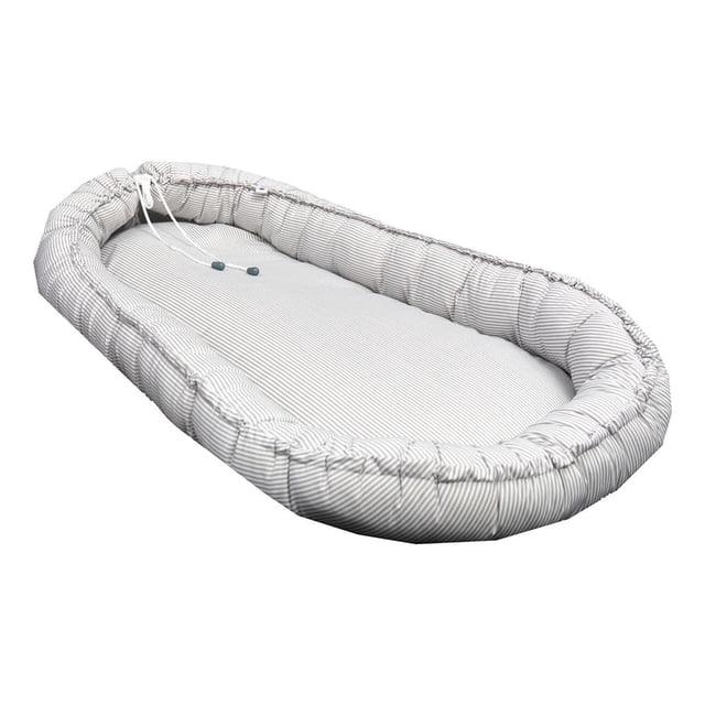 Nido de Cama para Bebé Cary Rayas Grises 54 x 94 x 9 cm