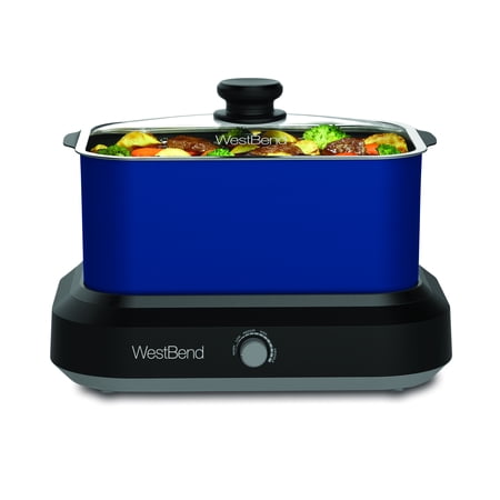 

Simplicity Bend 87906B Large Capacity 6-Quart Non-Stick Versatility Cooker with 5 Different Temperature Control Settings Dishwasher Safe Blue Environmental protection