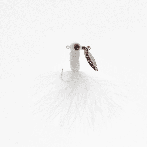 Maribou Sausage Spin 1/8 White Lightning