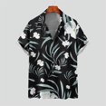 thumbnail image 4 of Nuevas camisas hawaianas para hombre, estilo tropical, estampado de flores, camisas Aloha de manga corta, estilo cubano, camisas informales de verano para vacaciones de gran tamaño, 4 of 4