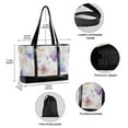 thumbnail image 2 of FORMRS Canvas Laptop Tote Bag for Women with 15.6" Computer Compartments Shoulder Handbag, Purple Flower Pattern, 2 of 7