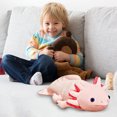 thumbnail image 4 of Lifelike Axolotl Plush Throw Pillow,Soft  Axolotl Stuffed Animal-17.8in,Cuddly Axolotl Plush Toy,Plush Pillow,Axolotl Gifts,Gifts for Kids,Kawaii Stuff,Home Decor (Pink), 4 of 7