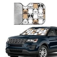 thumbnail image 2 of Yiaed French Bulldog 2 Print Car Windshield Sunshade Front Auto Car Front Window Sun Shade Foldable Sun Visor Shield Cover Auto Accessories for Sedan SUV Truck-Small, 2 of 5