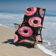 thumbnail image 4 of BANET Beach Towel Pink Donuts Quick Dry Oversized Lightweight Thin Bath Towel 32"x52",Men's and Women's Travel Swimming Pool Yoga Gym Sand-proof and Absorbent Towel 30x60in, 4 of 8