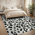 thumbnail image 3 of ODIKA 8'x10' Washable Area Rug Print Covering Cow Bold Contrast Layout Boneless Couch Cowboy for Dining Room, Large Office, Lounge, Non-Slip Chair-Friendly Mat, 3 of 7