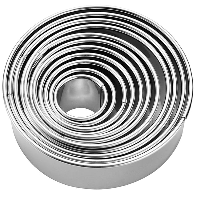 SHISUYAN Stainless Steel Cake Mold for Baking Use Silver Color Smooth Edges Excellent Texture 4 Inches