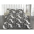 thumbnail image 2 of Ambesonne Poppy Pattern Quilted Coverlet 2 Pcs, Modern Floral Neutral, Twin Size, Dimgray Coconut, 2 of 4