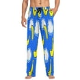thumbnail image 4 of Bananas and Sky Men's Lightweight Pajama Bottoms Stretch Elastic Waist Side Pockets Spring Fall, 4 of 7