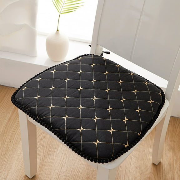 EazyTech Kitchen Dining Chair Cushions Thickened Chair Pads U Shaped Seat Cushion Non Slip Rebound Foam Machine Washable 18x17 Black