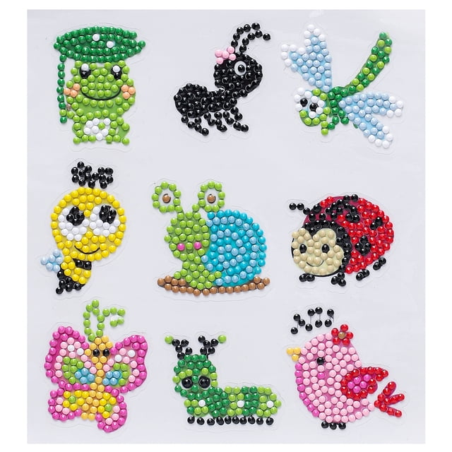 Cuadros Decorativos 9 unids/set chico rompecabezas juguete pegatina DIY diamante pintura Animal libro teléfono taza calcomanía Likrtyny embutido en tela