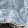 thumbnail image 3 of dazeni Girls Boys Sherpa Fleece Zip up Vest Kids 1-10 T Fuzzy Sleeveless Coat Fall Winter Warm Waistcoat Outerwear with Pockets Light Blue 3-4Years, 3 of 7
