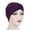 Purple, variant on ZHENHONG Turbans for Women Women Stretch Cloth Forehead Cross Indian Hat Crystal Linen Turban Hat Muslim Bottoming Hat Turban Head Wraps