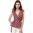 thumbnail image 1 of INSPIRE CHIC Top Sin Mangas Con Cuello En V Sin Mangas Para Mujer Vino rojo XL, 1 of 6