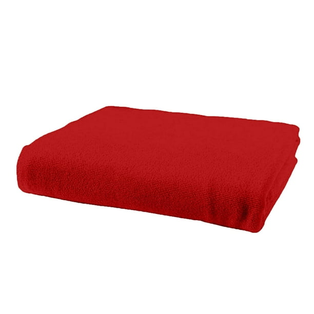 Toallas de microfibra de 70 x 140 cm. Toalla de baño grande para spa, playa, natación y camping (roja)