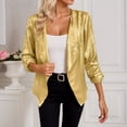 thumbnail image 2 of QHFBli Women Sequin Jacket Glitter Sparkle Open Front Casual Long Sleeve Blazer Coat, 2 of 9
