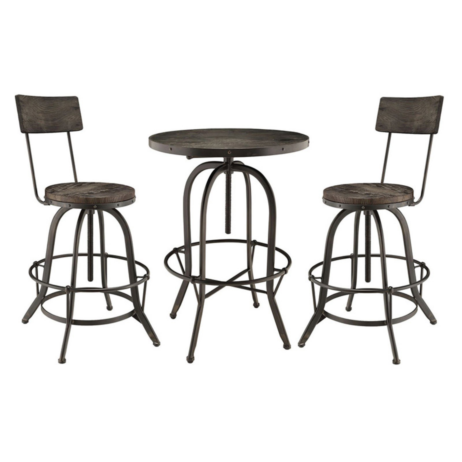 Modway Gather 3 Piece Pub Table Set