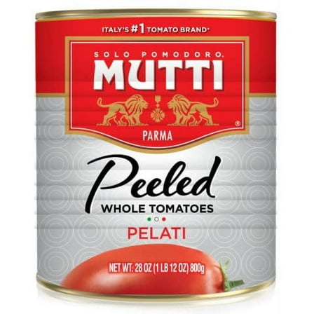 MuttiWhole Peeled Tomatoes(Pelati),28oz. | 12 Pack | Italys #1 Brand of Tomatoes | Fresh Taste for Cooking | Canned Tomatoes | Vegan Friendly & Gluten Free | No Additives or Preservatives