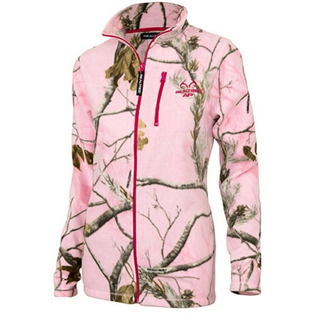 Realtree - AP Women's Pink Full-Zip Fleece Zip Up - Walmart.com