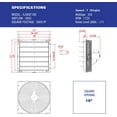 thumbnail image 5 of iLIVING 18" Single Speed Shutter Exhaust Fan, Wall-Mounted, 5 of 7