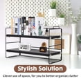 thumbnail image 3 of YOYTOO Desk Shelf Organizer, 2 Tier Desktop Organizers Storage Shelves Tabletop Bookshelf for Home Office, Black, 3 of 8
