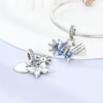 thumbnail image 2 of MULA Christmas Charm 925 Sterling Silver Xmas Snowflake Pendant Fit Bracelet Gifts for Women, 2 of 6