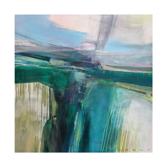 Canvas Wall Art - Andrew Kinmont 'Convergence' Wall Art for Living Room, Bedroom, or Office Décor by Trademark Fine Art - 14 x 14 Inches