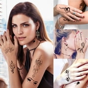 Yazhiji 60 Sheets Waterproof Temporary Tattoos - Tiny Fake Tattoo, Flowers Crowns Stars Animal Butterfly Collection