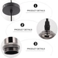 thumbnail image 4 of Phenofice Ceiling Light Base Holder Pendant Light Holder Black for Kitchen 1Pcs, 4 of 7