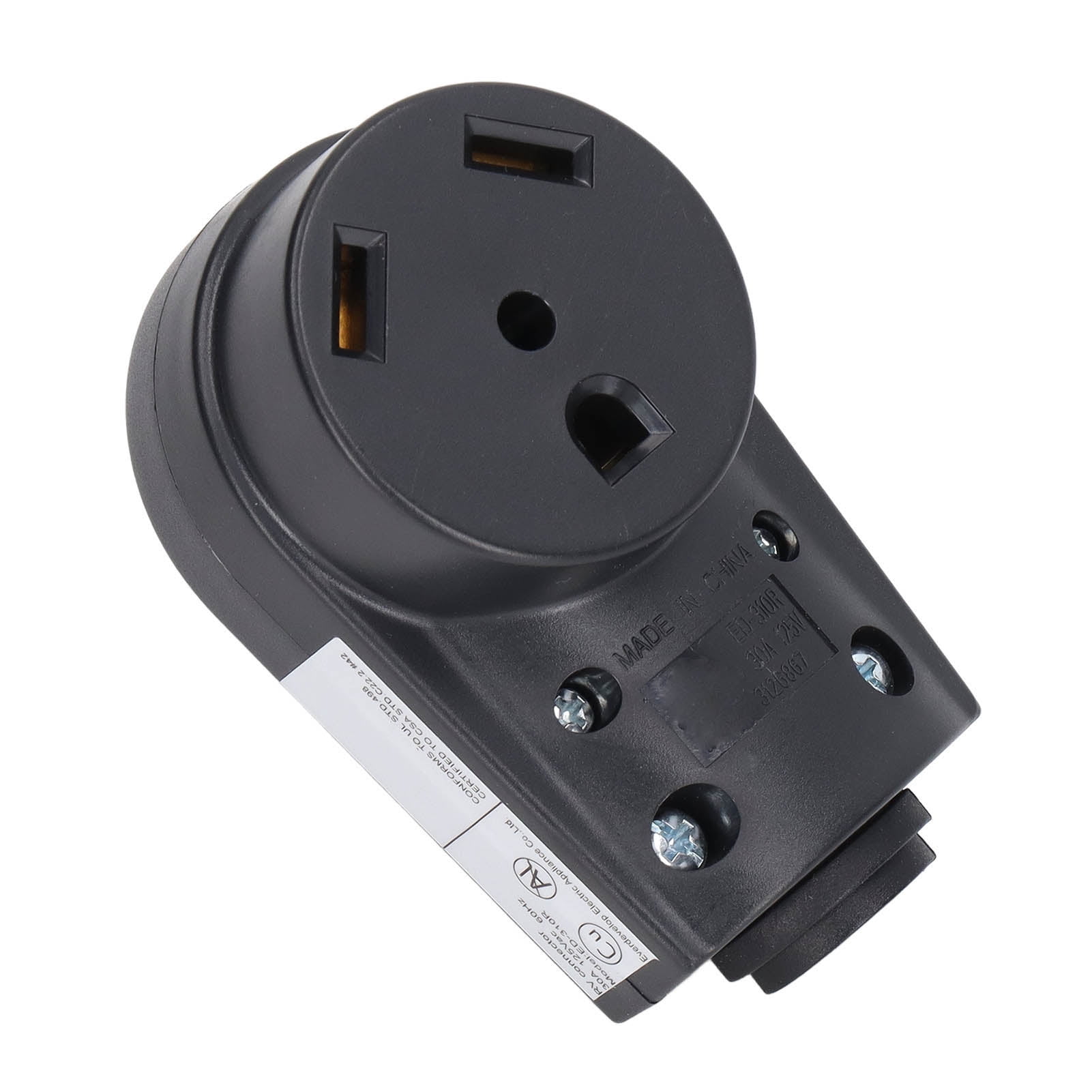Octpeak RV Female Plug,RV Receptacle With Handle,RV Female Plug 30 AMP Good Conductivity Stable