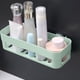 thumbnail image 5 of Wall Mounted Shelf Organizer | ABS Plastic Kitchen Bathroom Restroom Storage Rack - Multifunction | Space-Saving Design | Cosmetic Toiletry Holder | White Pink Green Blue | 25x9.5x7.5cm, 5 of 6